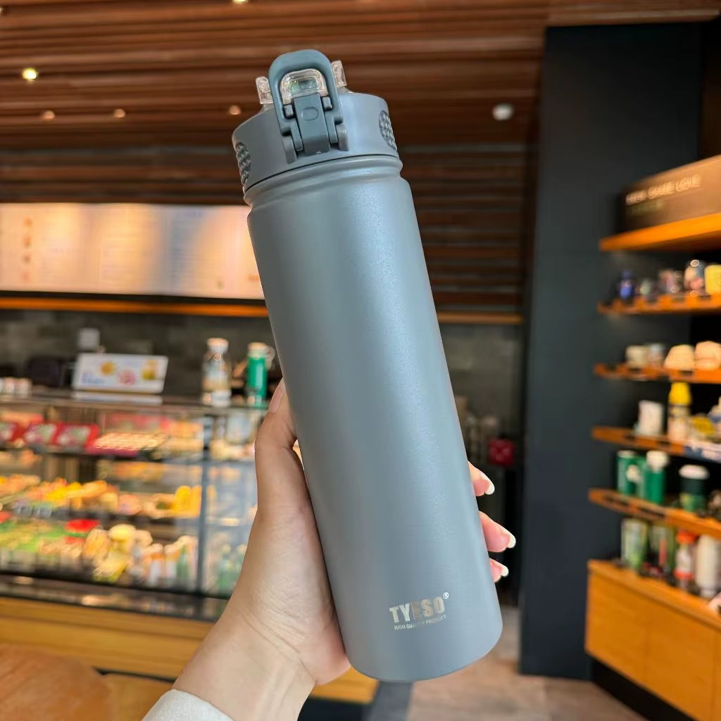 Large Capacity Double Stainless Steel Thermos Mug with Straw Portable Vacuum Flasks Creative Thermal Bottle Tumbler Thermocup