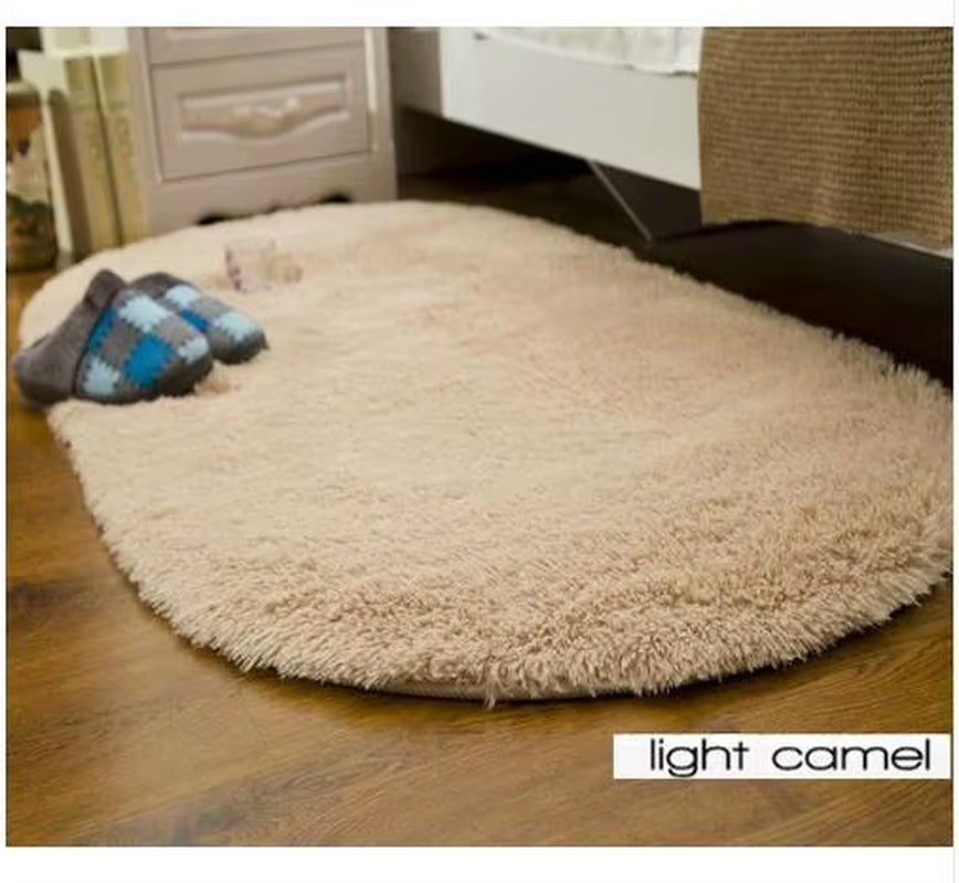 Oval Carpets for Living Room, Sofa Bed, Soft Rugs, Non-Slip Bedroom Mats, Home Decoration
