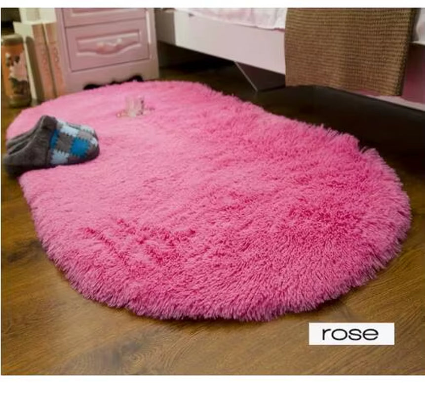 Oval Carpets for Living Room, Sofa Bed, Soft Rugs, Non-Slip Bedroom Mats, Home Decoration