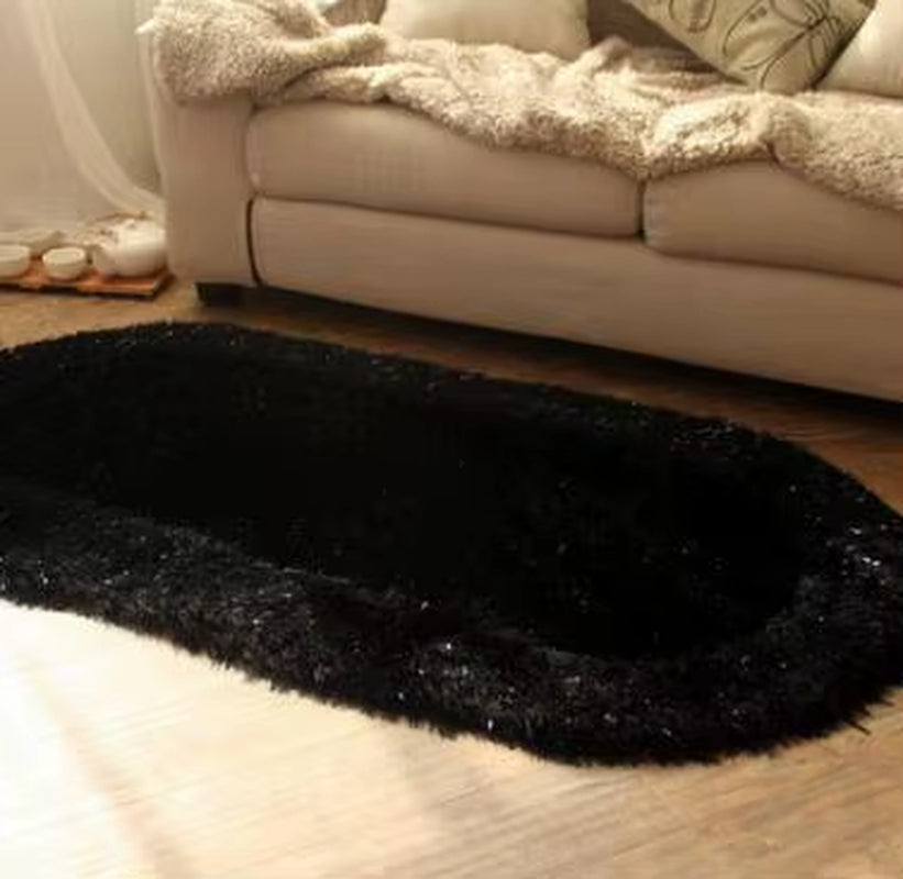 Oval Carpets for Living Room, Sofa Bed, Soft Rugs, Non-Slip Bedroom Mats, Home Decoration