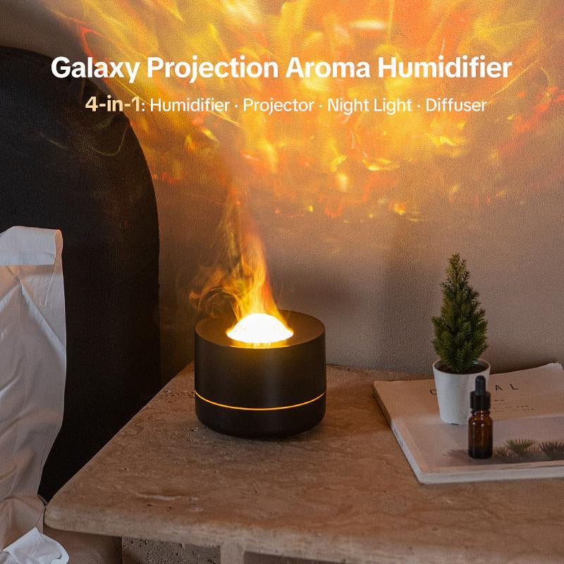 Galaxy Projection Aroma Humidifier - 4-In-1 Humidifier, Projector, Night Light & Diffuser for Better Sleep & Relaxation