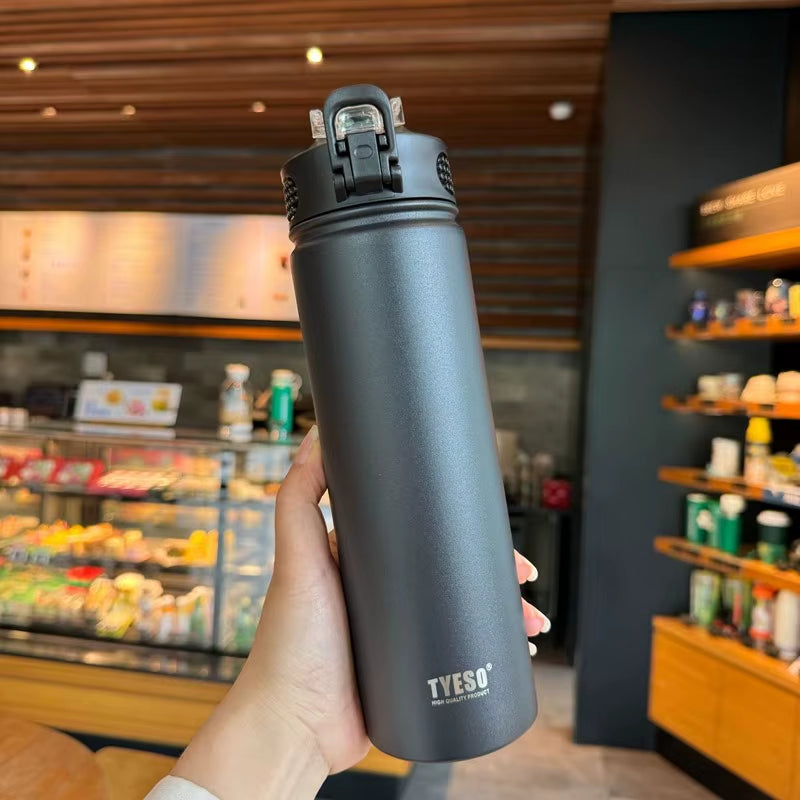 Large Capacity Double Stainless Steel Thermos Mug with Straw Portable Vacuum Flasks Creative Thermal Bottle Tumbler Thermocup