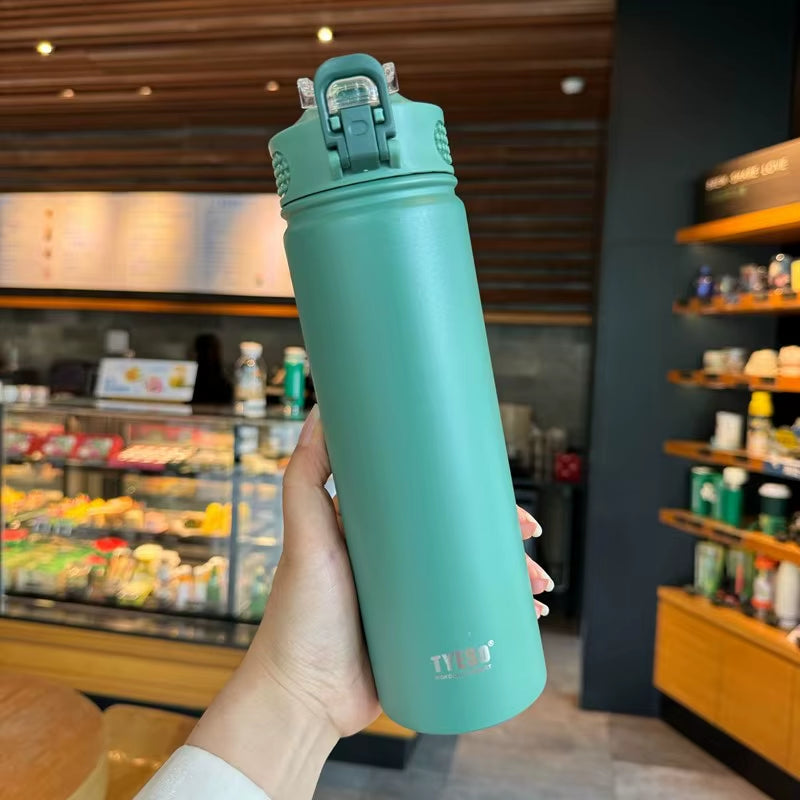 Large Capacity Double Stainless Steel Thermos Mug with Straw Portable Vacuum Flasks Creative Thermal Bottle Tumbler Thermocup