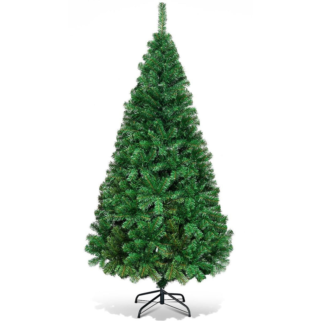 180Cm Árbol De Navidad Artificial Con Base Metálica Material PVC Decoración Para Navidad Hogar Fiesta Verde