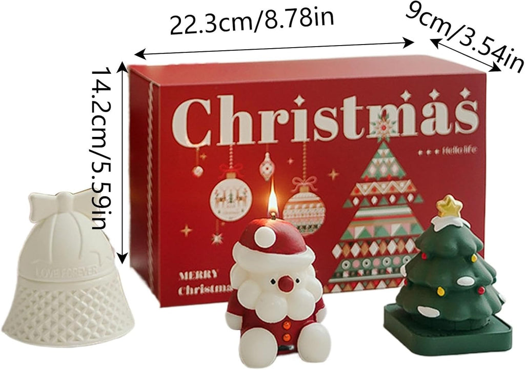 Velas Navideñas,Aromas De Velas Navideñas,3X Lindas Velas Aromáticas Navideñas - Decoraciones De Mesa Central, Velas Aromáticas Hechas a Mano, Velas De Aromaterapia Para El Hogar