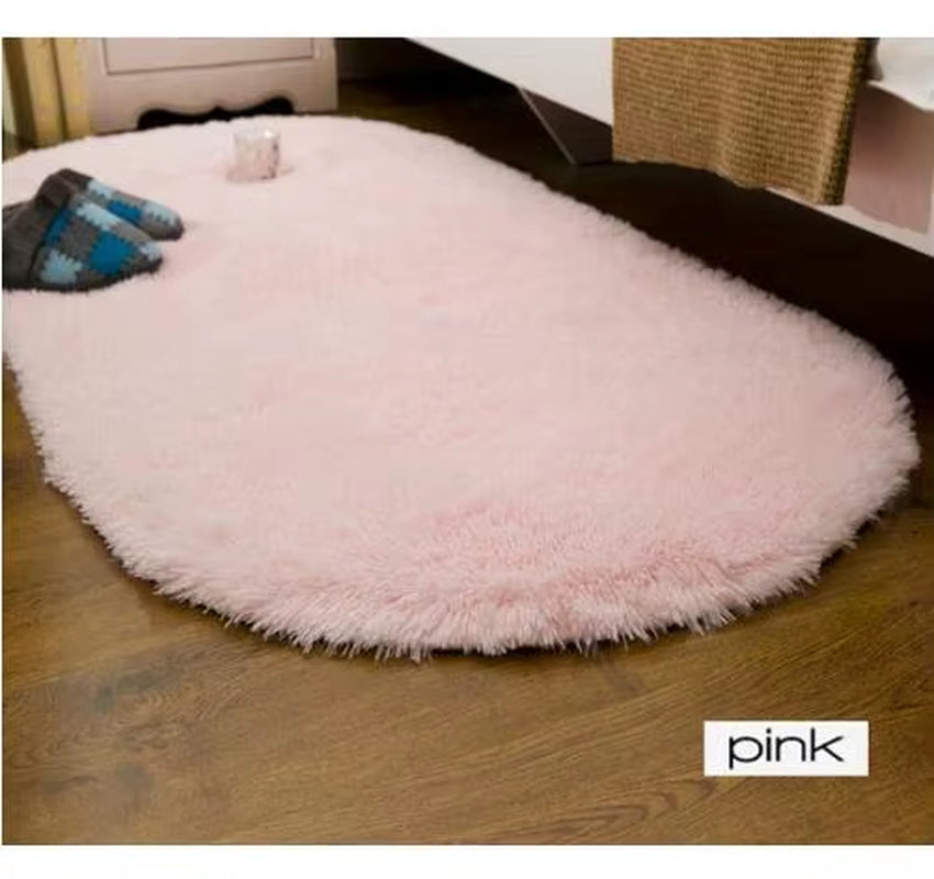 Oval Carpets for Living Room, Sofa Bed, Soft Rugs, Non-Slip Bedroom Mats, Home Decoration