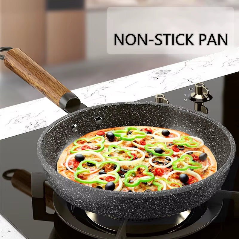 Nonstick Frying Pan Breakfast Wok Steak Egg Pancake Pot Set Coking Food Induction Cooker Ceramic Fry Pan Stainlesssteel with Lid