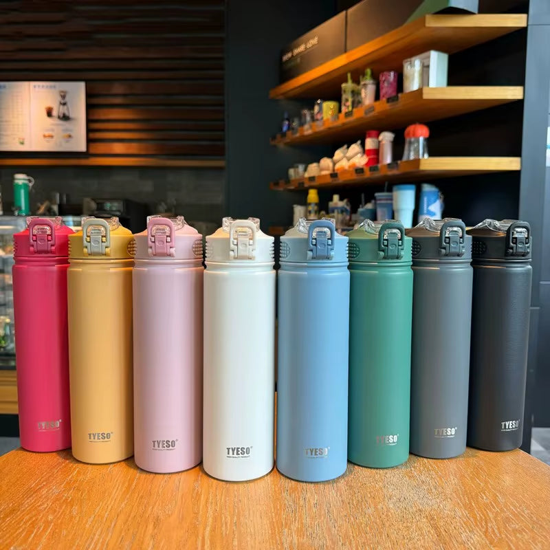 Large Capacity Double Stainless Steel Thermos Mug with Straw Portable Vacuum Flasks Creative Thermal Bottle Tumbler Thermocup