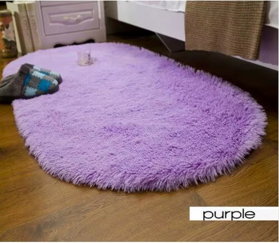 Oval Carpets for Living Room, Sofa Bed, Soft Rugs, Non-Slip Bedroom Mats, Home Decoration