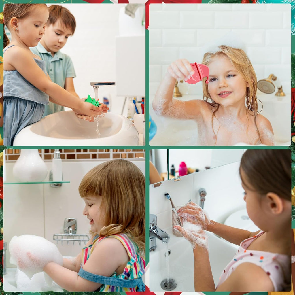 Jabón Navideño, Jabón Natural, Jabón De Ducha, Jabón Hecho a Mano Con Aroma Papá Noel 3 Formas + Árbol De Navidad + Muñeco De Nieve