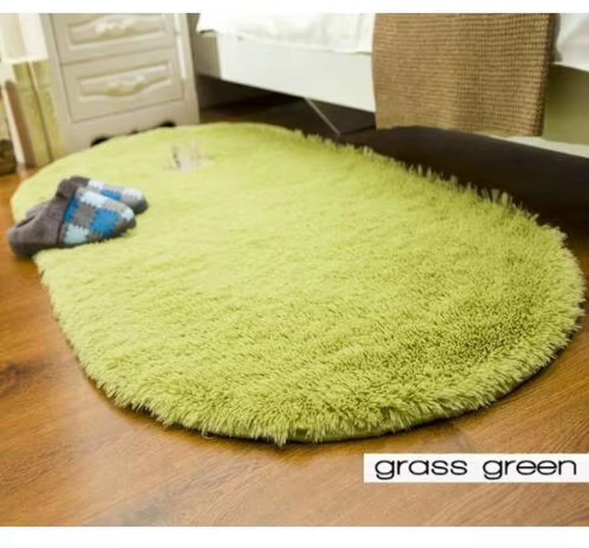 Oval Carpets for Living Room, Sofa Bed, Soft Rugs, Non-Slip Bedroom Mats, Home Decoration