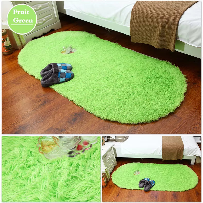 Oval Carpets for Living Room, Sofa Bed, Soft Rugs, Non-Slip Bedroom Mats, Home Decoration