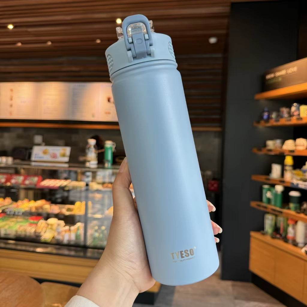 Large Capacity Double Stainless Steel Thermos Mug with Straw Portable Vacuum Flasks Creative Thermal Bottle Tumbler Thermocup