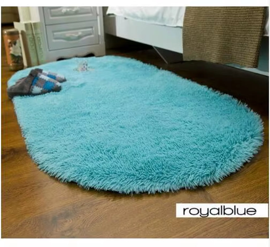 Oval Carpets for Living Room, Sofa Bed, Soft Rugs, Non-Slip Bedroom Mats, Home Decoration