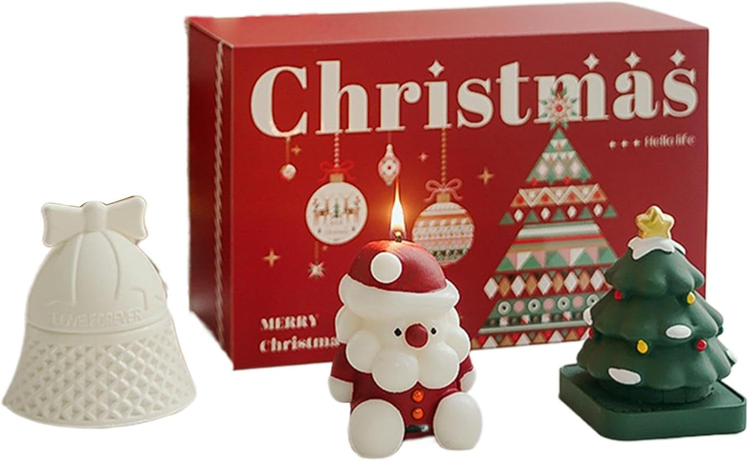 Velas Navideñas,Aromas De Velas Navideñas,3X Lindas Velas Aromáticas Navideñas - Decoraciones De Mesa Central, Velas Aromáticas Hechas a Mano, Velas De Aromaterapia Para El Hogar