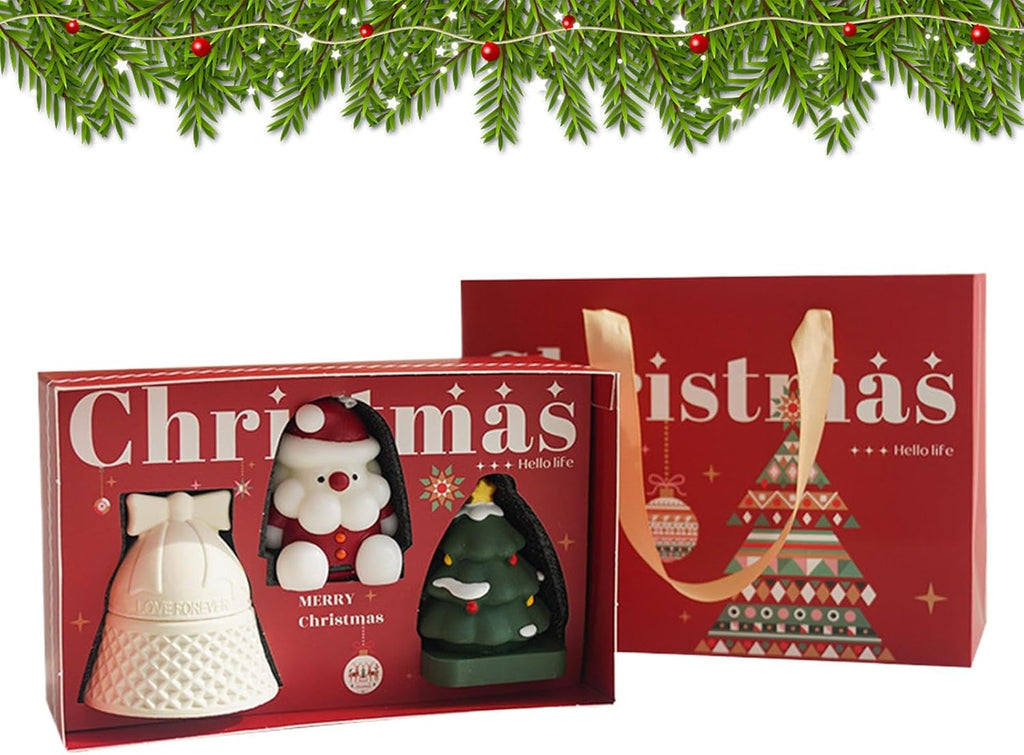 Velas Navideñas,Aromas De Velas Navideñas,3X Lindas Velas Aromáticas Navideñas - Decoraciones De Mesa Central, Velas Aromáticas Hechas a Mano, Velas De Aromaterapia Para El Hogar