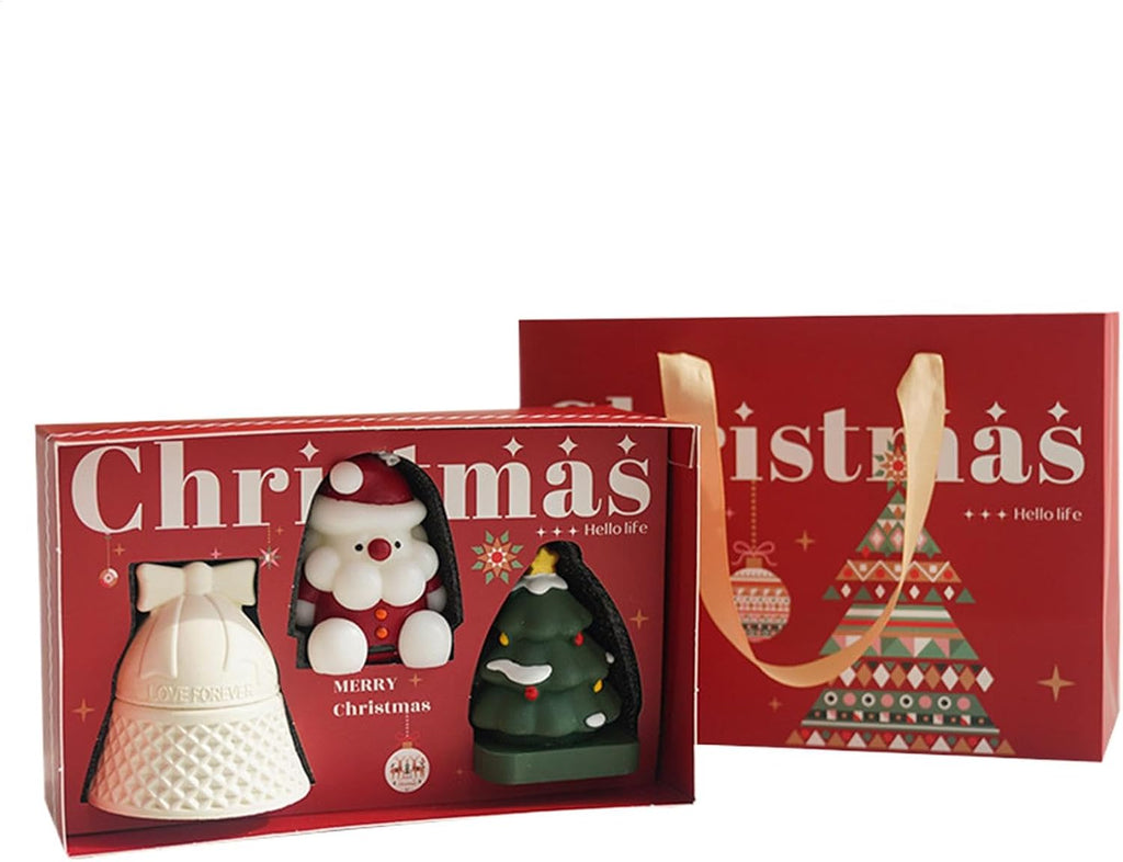 Velas Navideñas,Aromas De Velas Navideñas,3X Lindas Velas Aromáticas Navideñas - Decoraciones De Mesa Central, Velas Aromáticas Hechas a Mano, Velas De Aromaterapia Para El Hogar