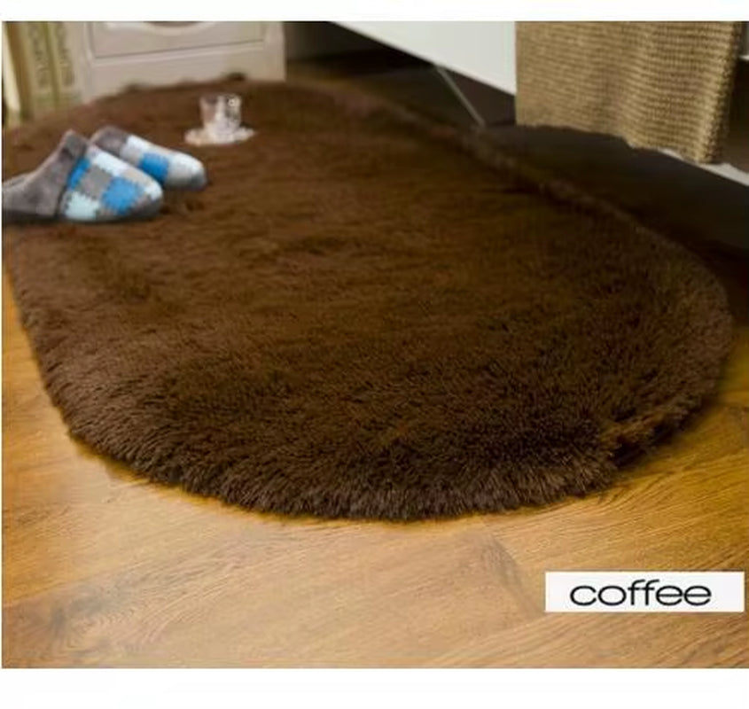 Oval Carpets for Living Room, Sofa Bed, Soft Rugs, Non-Slip Bedroom Mats, Home Decoration