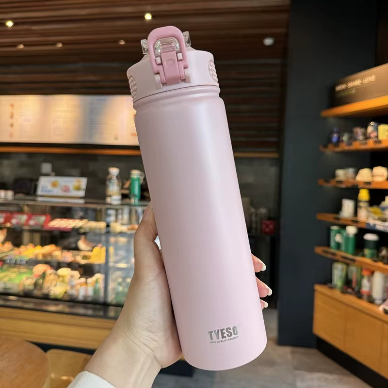 Large Capacity Double Stainless Steel Thermos Mug with Straw Portable Vacuum Flasks Creative Thermal Bottle Tumbler Thermocup