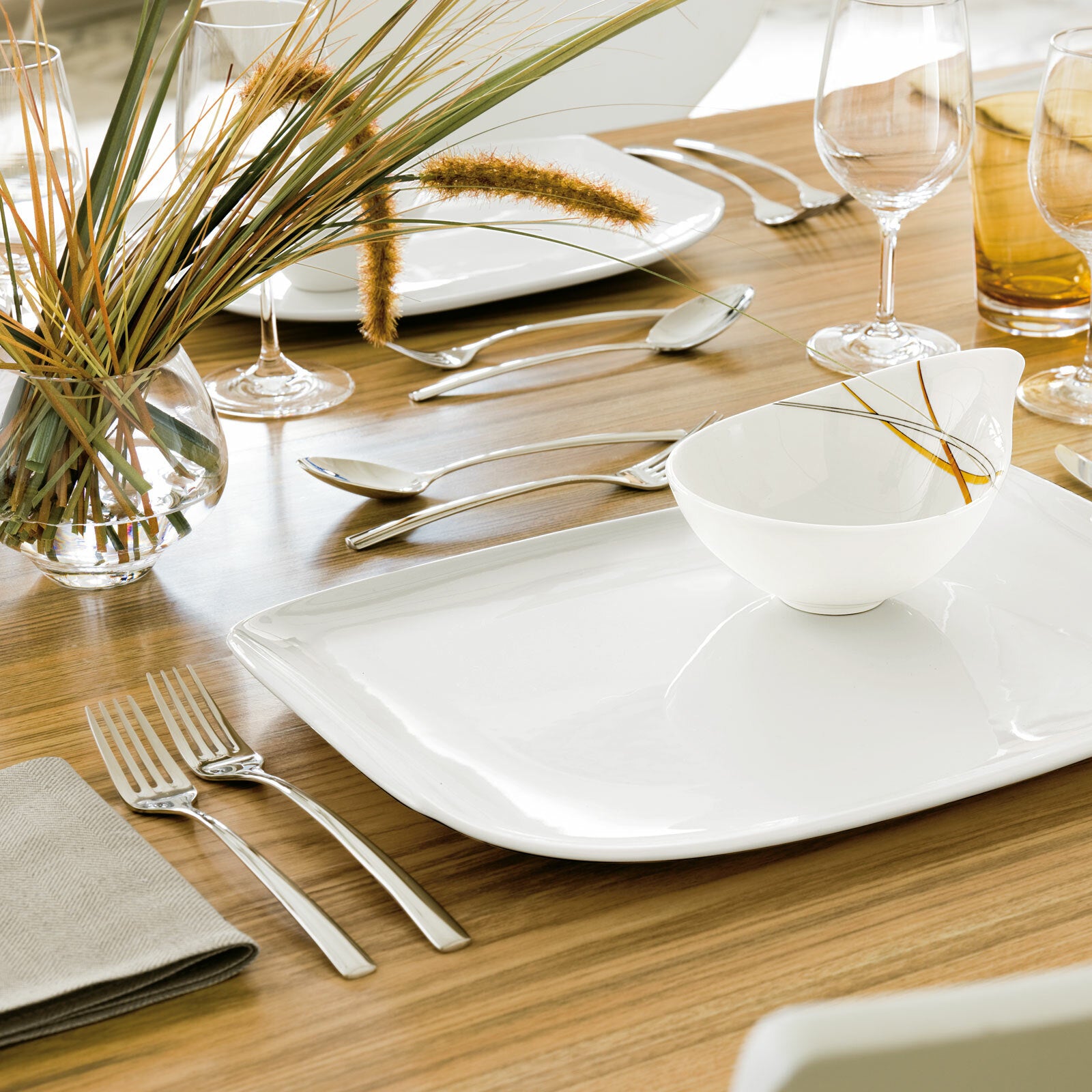 Cubiertos De Mesa Villeroy & Boch Piamonte 30 Piezas Juego De Cubiertos De Acero Inoxidable 18/10